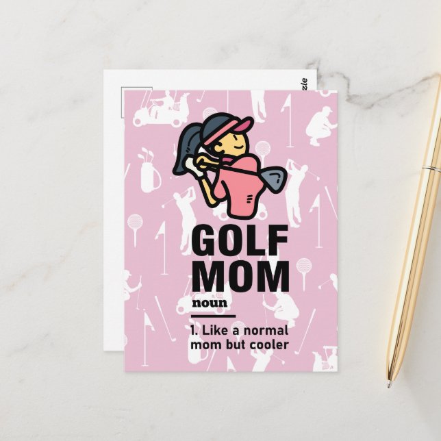 Carte Postale Golf Drôle de dire des citations pour Golfer (Devant/Arrière en situation)