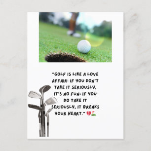 Carte Postale Golf Drôle Dire Des Citations Saluer Golfer