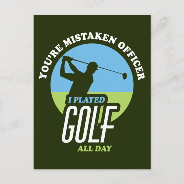 Carte Postale Golf Drôle Dire Pour Les Golfeurs (Devant)