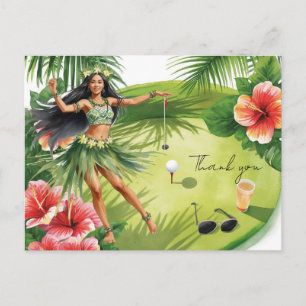 Carte Postale Golf Hawaï thème pour fête d'anniversaire hawaïenn