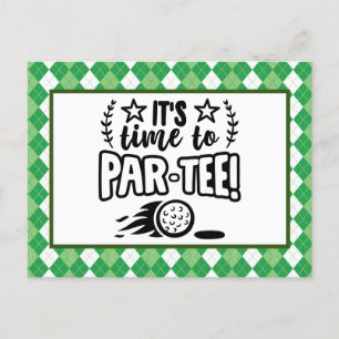 Carte Postale Golf il est temps de faire la fête