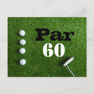 Carte Postale Golf Par 60e anniversaire de golfeurs de soixante 