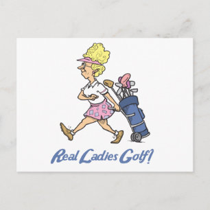 Carte Postale golf pour dames