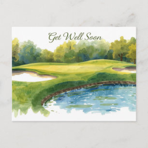 Carte Postale Golf Prompt rétablissement envoyez vos vœux pour g