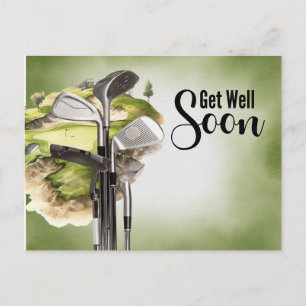 Carte Postale Golf Prompt rétablissement golfeur