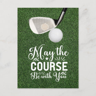Carte Postale Golf Que le parcours soit avec vous