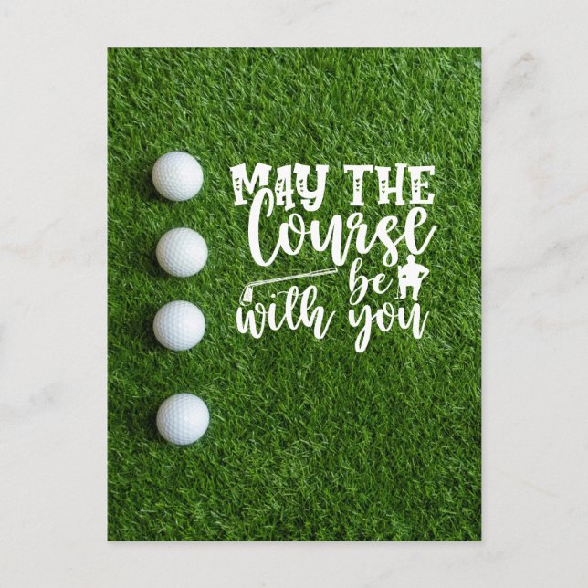 Carte Postale Golf Que le parcours soit avec vous  (Devant)