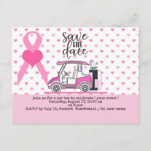 Carte Postale Golf sauve la date de sensibilisation au cancer du