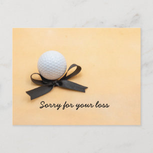 Carte Postale Golf sympathie désolé pour votre perte avec arc no