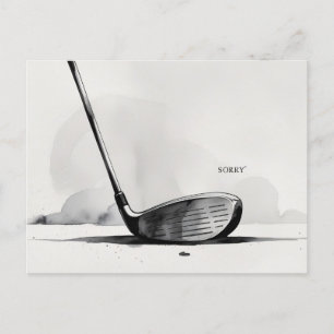 Carte Postale Golf sympathie désolé pour votre perte ' Désolé "