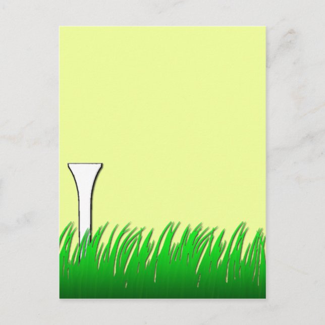 Carte Postale golf tee in grass (Devant)