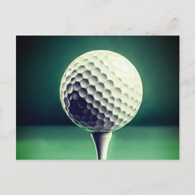 Carte Postale Golfball en tee (Devant)