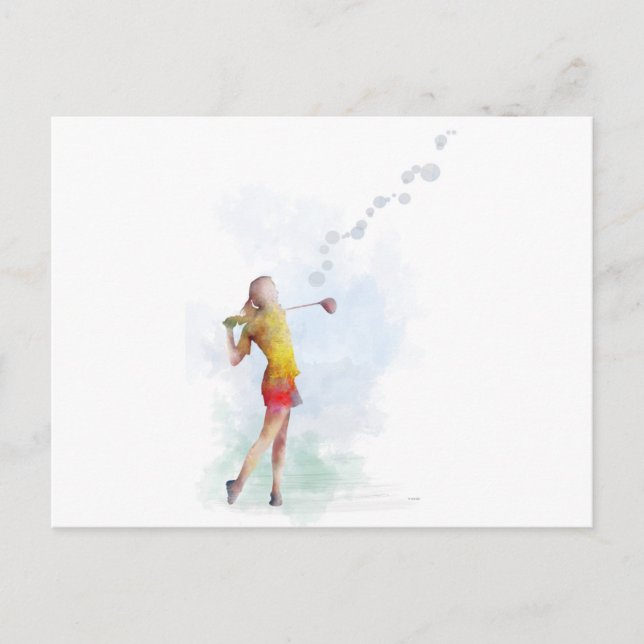 CARTE POSTALE GOLFER (Devant)