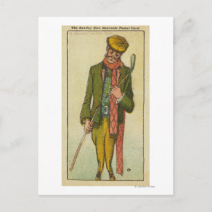 Carte Postale Golfer qui a eu une catastrophe sur les liens