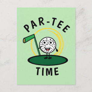 Carte Postale Golfers Par-Tee Time