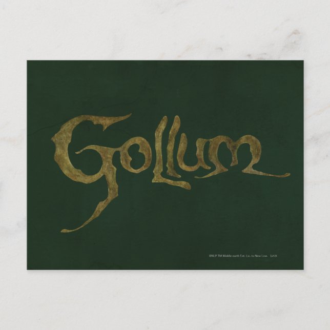 Carte Postale GOLLUM™ Nom - Texté (Devant)