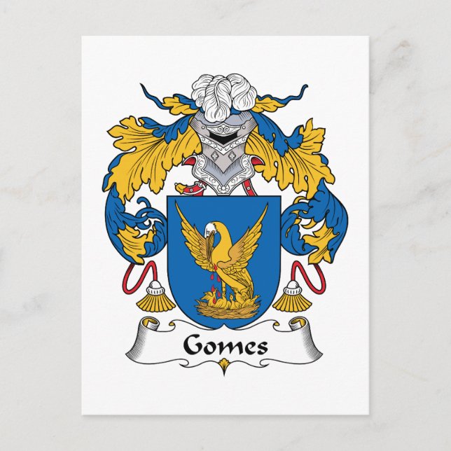 Carte Postale Gomes Family Crest (Devant)