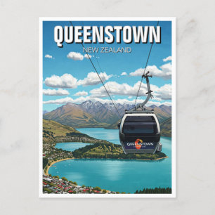 Carte Postale Gondola à Queenstown Nouvelle-Zélande Voyage