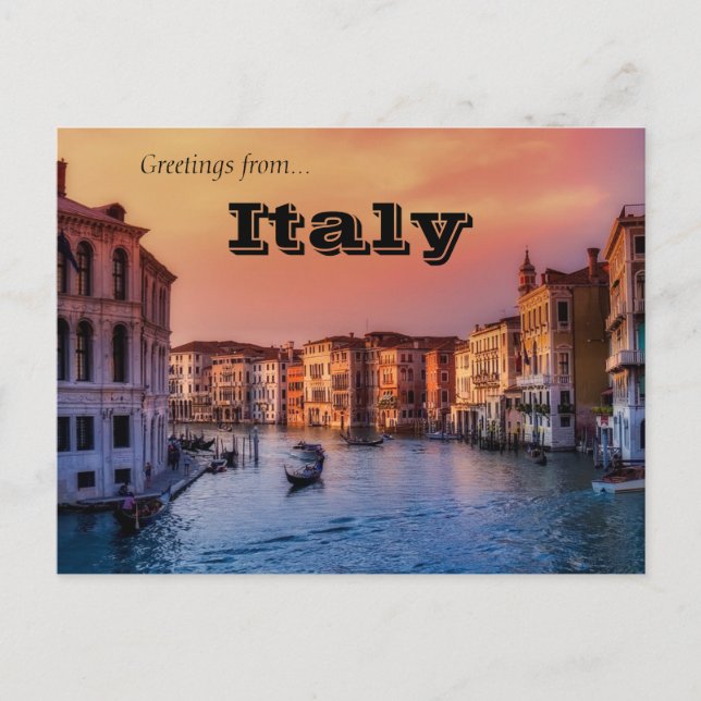 Carte Postale Gondolas à Venise Italie (Devant)