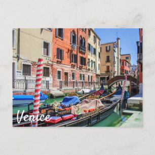 Carte Postale gondole traditionnelle à Venise