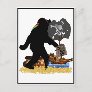 Carte Postale Gone Squatchin' Fer Enterré Trésor