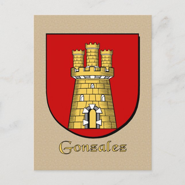 Carte Postale Gonzalez Famille Bouclier héraldique (Devant)