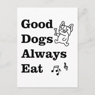 Carte Postale Good Dogs Always Eat GDAE Music Theory