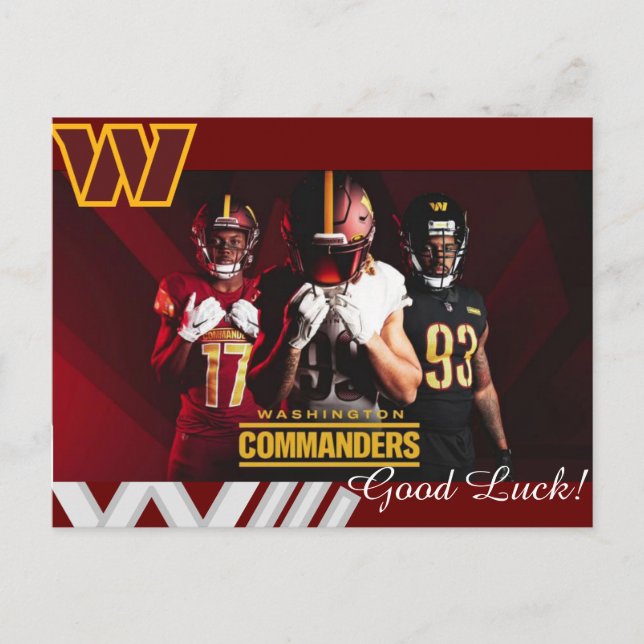 Carte Postale Good luck for Washington Commanders (Devant)