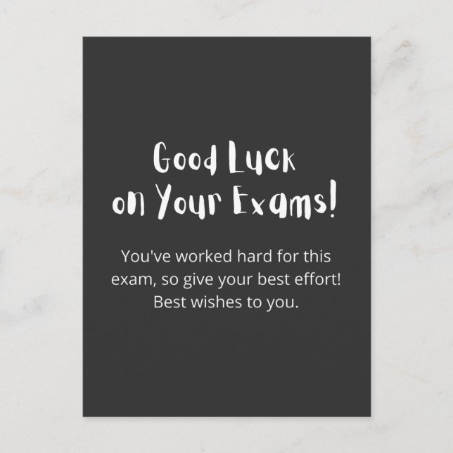 Carte Postale Good Luck on Your Exams! (Devant)