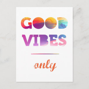 Carte Postale Good Vibes uniquement