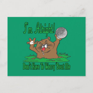 Carte Postale Gopher et Golfball