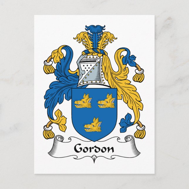 Carte Postale Gordon Family Crest (Devant)
