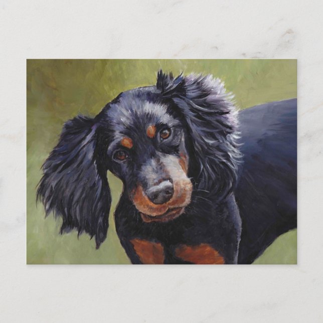 Carte postale Gordon Setter Dog Art (Devant)