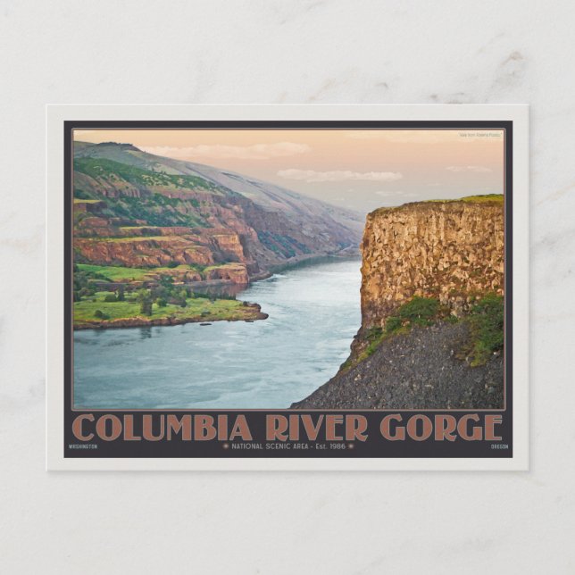 Carte Postale Gorge Columbia - Plateau Rowena B (Devant)