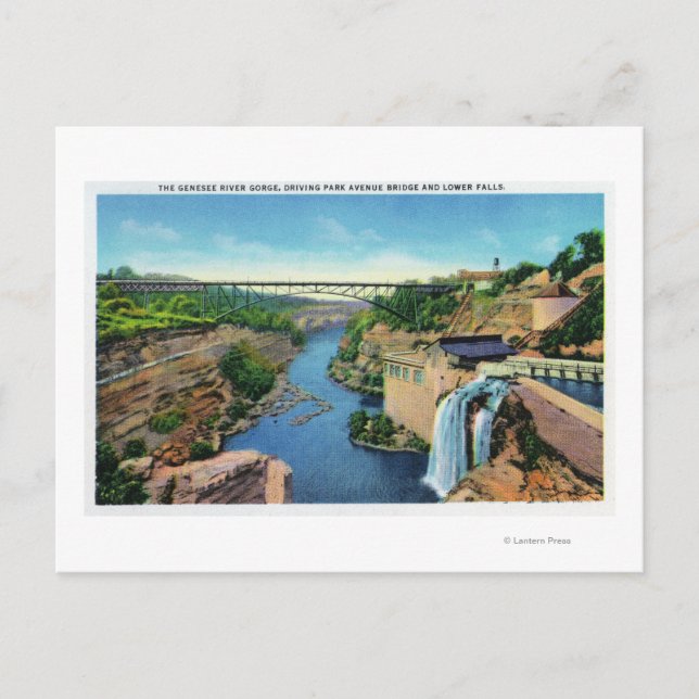 Carte Postale Gorge de la rivière Genesee, pont Park Avenue (Devant)