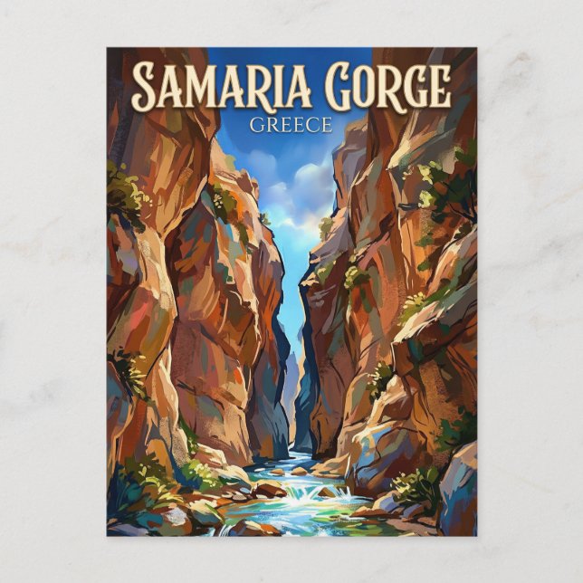 Carte Postale Gorge de Samaria Grèce (Devant)