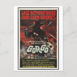 Carte Postale Gorgo 1961 Sci Fi Horror Film Retro