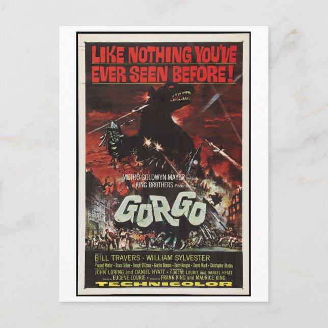 Carte Postale Gorgo 1961 Sci Fi Horror Film Retro (Devant)