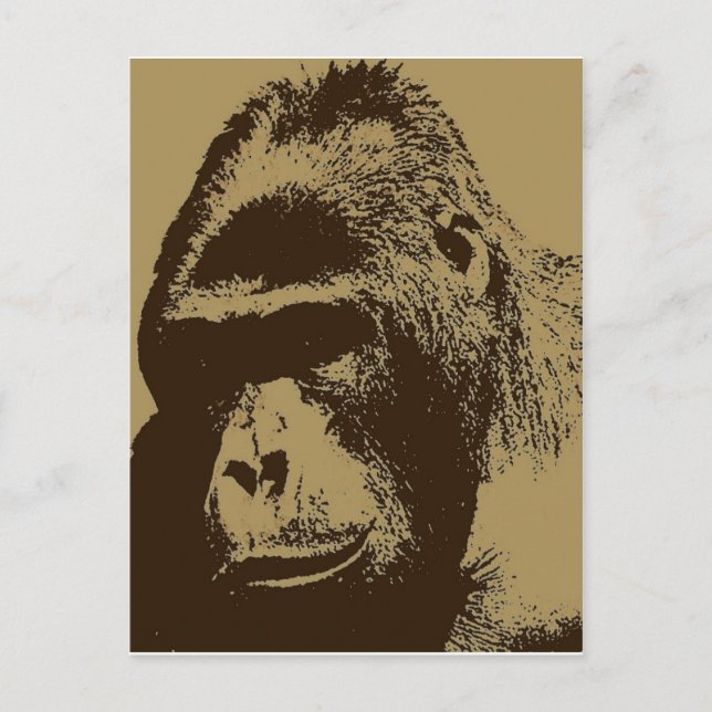 Carte Postale Gorilla Pop Art (Devant)