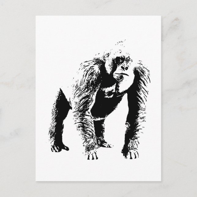 Carte Postale Gorilla Pop Art (Devant)
