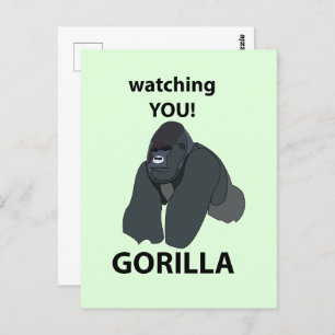 Carte Postale Gorilla Vous Regarder Drôle Gorilla