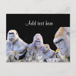 Carte Postale Gorilles & Chimpanzés_