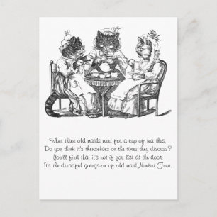 Carte Postale Gossiping Chats Ont Tea Party