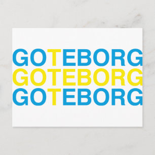 Carte Postale GOTEBORG Swedish Flag