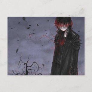 Carte postale Goth Anime Guy