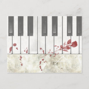 Carte postale Goth Bloodteintée Piano Keys