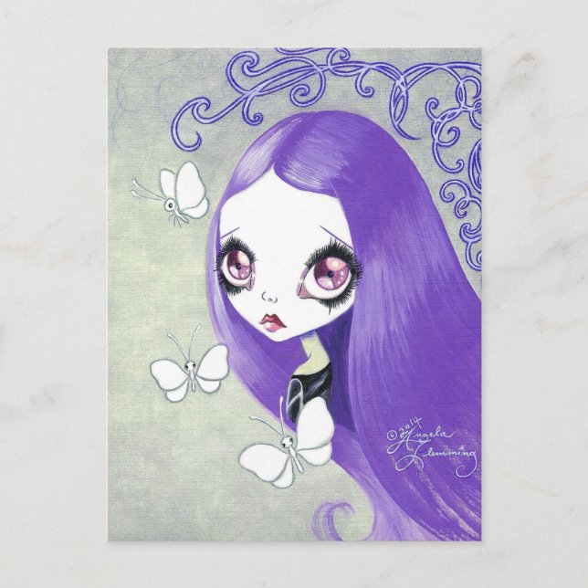 Carte Postale Goth Girl : "Violetta" (Devant)