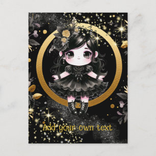 CARTE POSTALE Goth Girls Kawaii Chibi Cute Custo