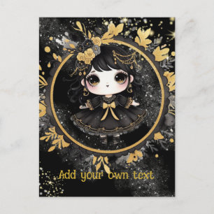 CARTE POSTALE Goth Girls Kawaii Chibi Cute Custo
