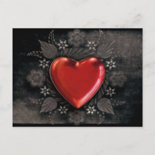 carte postale goth heart love